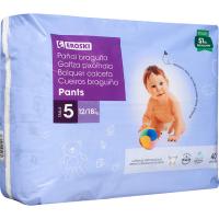 Pants canal absorbent 12-18 kg Talla 5 EROSKI, paquet 40 unitats.