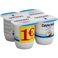 Yogur sabor coco DANONE, pack 4x120 g