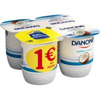 Iogurt sabor coco DANONE, pack 4x120 g