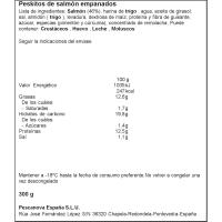 Peskitos de salmón empanados PESCANOVA, caja 300 g