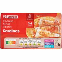 Sardina picants EROSKI, llauna 115 g