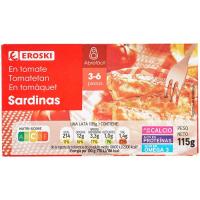 Sardines en tomàquet EROSKI, llauna 115 g