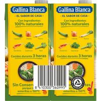 Brou casolà de verdures GALLINA BLANCA, pack 2x1 litre