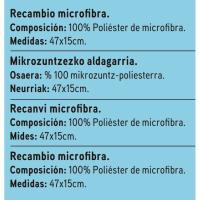 Mopa microfibra EROSKI, recambio 1 ud