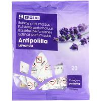 Bossetes perfumades antiarnes lavanda EROSKI, paquet 20 uds