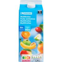 Beguda multifruites sense sucre EROSKI, brik 1,75 litres