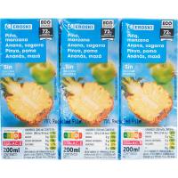 Beguda de pinya sense sucre afegit EROSKI, pack 6x20 cl