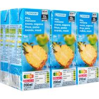 Beguda de pinya sense sucre afegit EROSKI, pack 6x20 cl