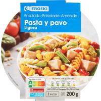 Amanida de pasta-pit d`indiot EROSKI, bowl 200 g