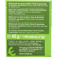 Edulcorante stevia EROSKI, caja 40 uds.