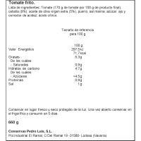 Tomàquet fregit selecció gourmet PEDRO LUIS, flascó 660 g