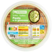 Salsa Pesto Genovés EROSKI, terrina 130 g