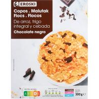 Flocs integrals de xocolata EROSKI, caixa 300 g