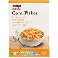 Corn flakes EROSKI basic, caixa 500 g