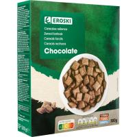 Cereales rellenos de chocolate EROSKI, caja 500 g