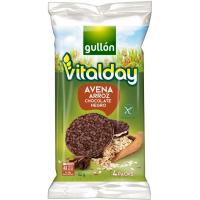 Tortitas de arroz-avena-chocolate negro VITALDAY, paquete 82 g