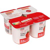 Iogurt sabor maduixa EROSKI basic, pack 4x125 g