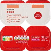 Iogurt sabor llimona EROSKI BASIC, pack 4x125 g