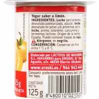 Iogurt sabor llimona EROSKI BASIC, pack 4x125 g
