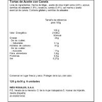 Coca d`oli de canyella INÉS ROSALES, paquet 120 g