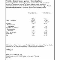 Tortitas de avena-quinoa-lino VITALDAY, paquete 115,2 g
