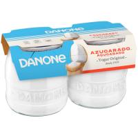 Yogur original natural azucarado DANONE, pack 2x130 g