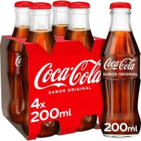 Refresco de cola COCA COLA, pack 4x20 cl