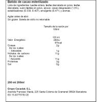 Batido de cacao CACAOLAT, botellín vidrio 200 ml