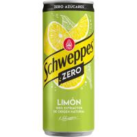 Refresco de limón sin azúcar SCHWEPPES ZERO, lata 33 cl