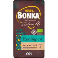 Café molido ecológico sostenible BONKA, paquete 220 g