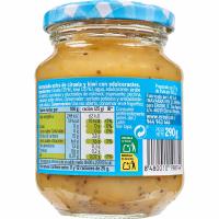 Mermelada ciruela-kiwi 0% azúcares añadidos EROSKI, frasco 290 g