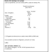 Suc de taronja espremut amb polpa ZÜ, brik 1,75 litres