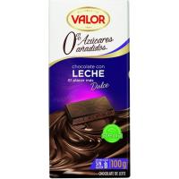 Chocolate con leche sin azúcar VALOR, tableta 100 g