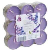 Espelma Tealight, en recipient d`alumini, perfumada lavanda ROURA, pack 18 u