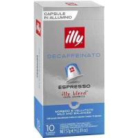 Café descafeinado compatible Nespresso ILLY, caja 10 uds