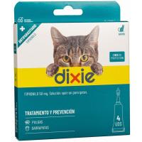 Pipetas fipronil para gato DIXIE, pack 3 uds.