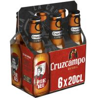 Cervesa especial CRUZCAMPO, pack 6x20 cl