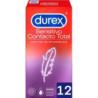 Preservativos sensitive contacto total DUREX, caja 12 uds.