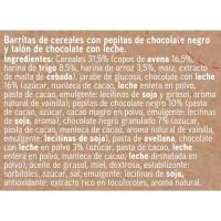 Barretes cereals amb xocolata EROSKI, 150 g