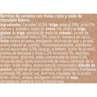 Barretes cereals amb fruits vermells EROSKI, caixa 129 g