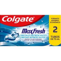 Dentífrico duplo COLGATE Max Fresh, pack 2x75 ml