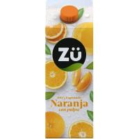 Zumo de naranja con pulpa ZÜ, brik 1,75 litros