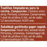 Toallitas limpias para cocina EROSKI, paquete 50 uds