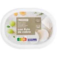 Crema de queso rulo de cabra EROSKI, tarrina 150 g