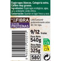 Espárrago I.G.P. Navarra EROSKI BIO, frasco 325 g