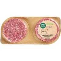 Hamburguesa de vacuno EROSKI NATUR BIO, pack 2x120 g