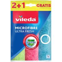 Bayeta microfibra ultrafresh VILEDA, pack 2+1 ud