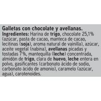Galleta Cookie de avellanas EROSKI SELEQTIA, paquete 184 g