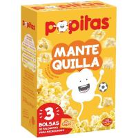 Crispetes de mantega per a microones POPITAS, pack 3x100 g