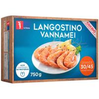 Langostino vannamei cocido grande 30/45 LA SIRENA, caja 750 g